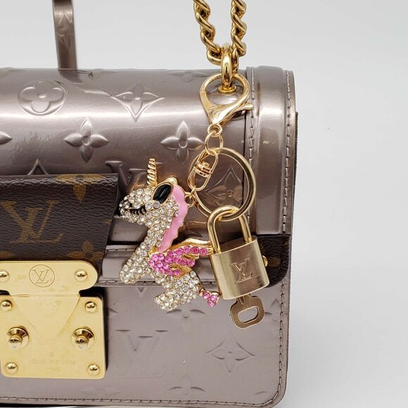 Authentic Louis Vuitton Lock & Key with unbranded Bagcharm, Keycharm, Keychain - Picture 1 of 7